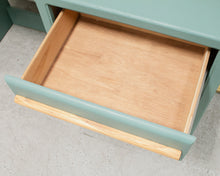 Load image into Gallery viewer, Teal and Oak Vintage Desk
