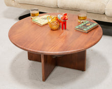 Load image into Gallery viewer, Walnut Sculptural Base Coffee Table
