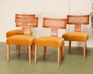 Mustard Gold Rattan Chairs