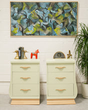 Load image into Gallery viewer, Pair of Mint Nightstands
