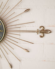 Load image into Gallery viewer, Regency Vintage Sunburst Clock
