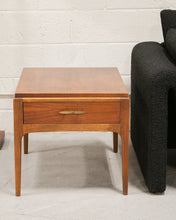 Load image into Gallery viewer, Walnut End Table Single Drawer
