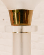 Load image into Gallery viewer, Clearlite Torchiere Lamp Set by Bauer Lamp Co Lucite, Brushed Acrylic
