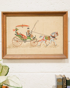 Vintage Framed Carriage Art