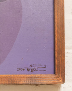 Purple Vintage Abstract Painting