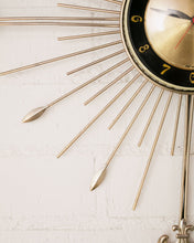 Load image into Gallery viewer, Regency Vintage Sunburst Clock
