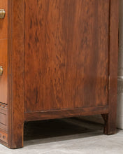 Load image into Gallery viewer, Walnut Art Deco Lowboy Dresser with Mirror
