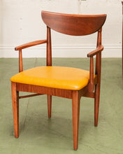 Load image into Gallery viewer, Restored Curved Back Walnut Dining Arm Chair
