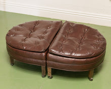 Load image into Gallery viewer, Leather Half Moon Ottoman
