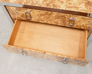 1970’s Faux Burlwood Lowboy Dresser