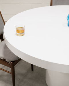 Clara Round White Glossy Table