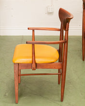 Load image into Gallery viewer, Restored Curved Back Walnut Dining Arm Chair
