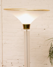 Load image into Gallery viewer, Clearlite Torchiere Lamp Set by Bauer Lamp Co Lucite, Brushed Acrylic
