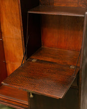 Load image into Gallery viewer, Tiger Oak Victorian Secretary Curio Display
