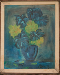 Floral Vintage Vase Oil Painting