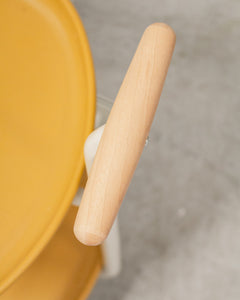 Mustard Metal Cart Side Table