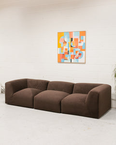 Gianna Sectional 3 Piece in Chocolate Brown