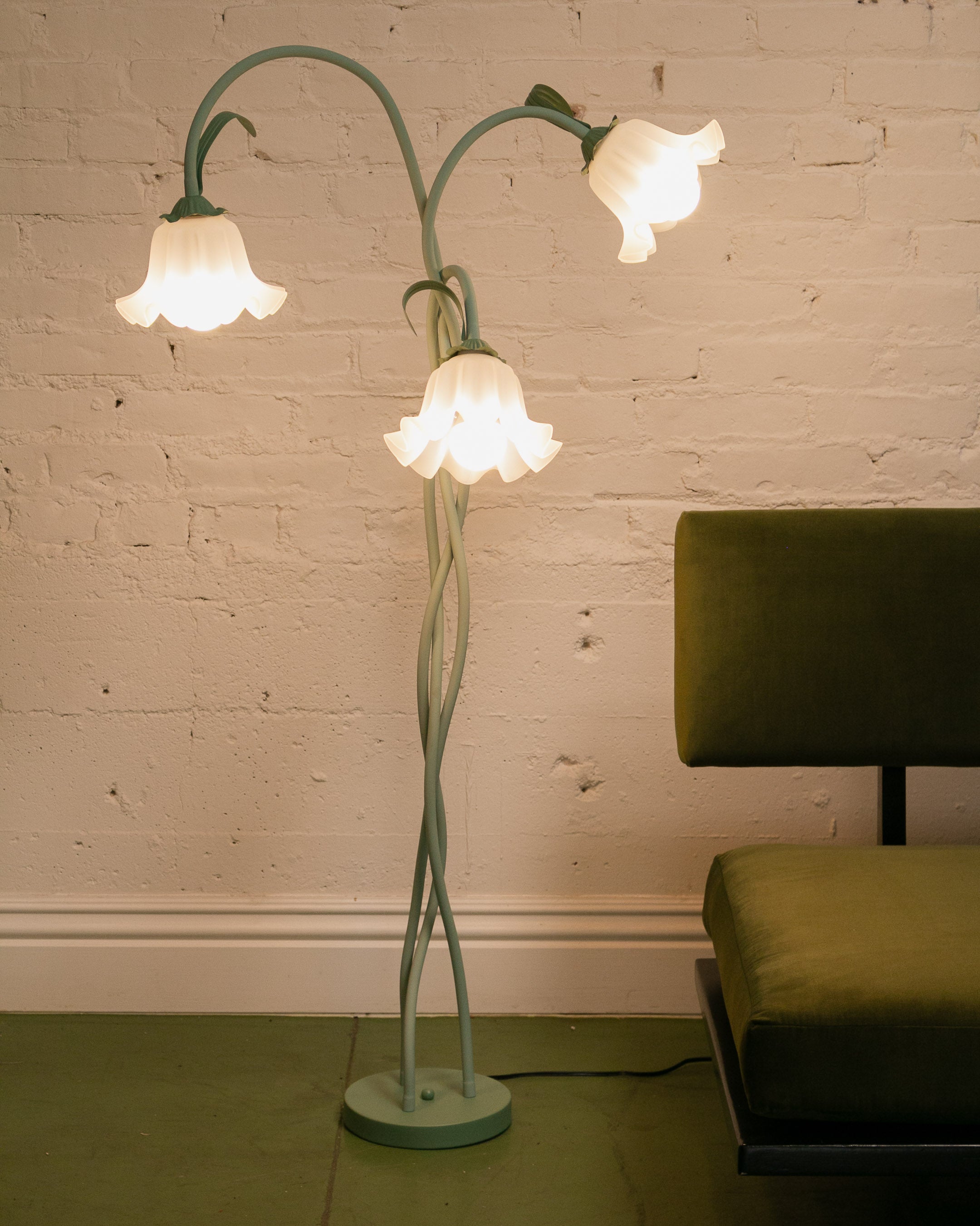 Mint Flower Floor Lamp – Sunbeam Vintage