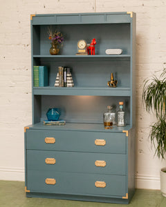 Dusty Blue Campaign Bookshelf