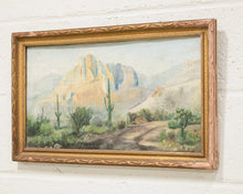 Load image into Gallery viewer, 1940s Oil Painting of Desert Scene
