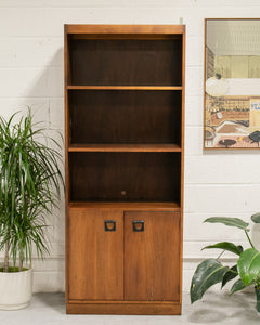 Walnut Shelf With Regency Flair Cabinet Space