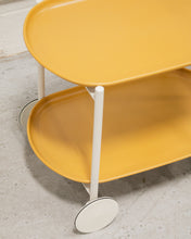 Load image into Gallery viewer, Mustard Metal Cart Side Table
