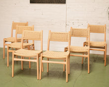 Load image into Gallery viewer, Blonde Woven and Wood Dining Chair
