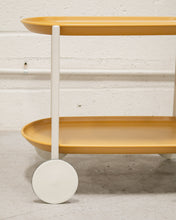 Load image into Gallery viewer, Mustard Metal Cart Side Table
