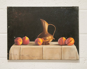 Peach Still Life Oil Painting
