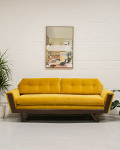 Gold Desmond Walnut Framed Sofa