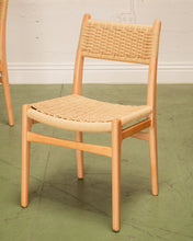 Load image into Gallery viewer, Blonde Woven and Wood Dining Chair
