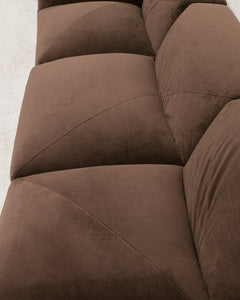 Gianna Sectional 3 Piece in Chocolate Brown