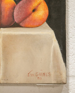 Peach Still Life Oil Painting