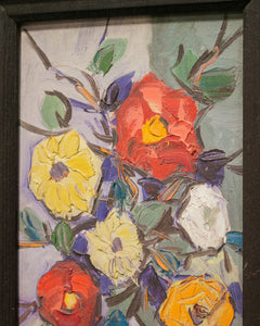 Flower Acrylic Painting by Luis Busta