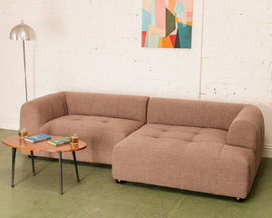 Caprese Sectional Sofa in Bakery Brown