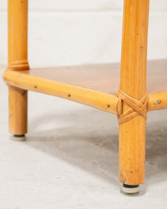 Vintage Boho Long Side Table pair