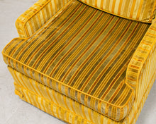 Load image into Gallery viewer, Yellow Vintage Striped Lounge Chair
