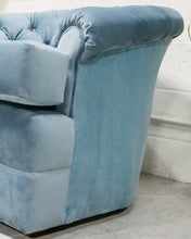 Load image into Gallery viewer, Blue Tufted Vintage Regency Chair
