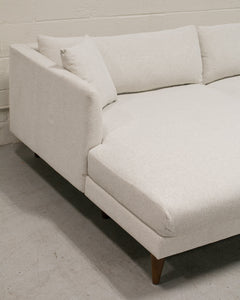 Elisa Oatmeal Sectional Sofa with Left Chaise