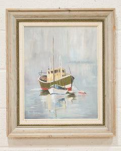 Boat Oil Painting by Diane Yglecias