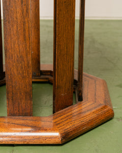 70’s Oak Hexagon End Table