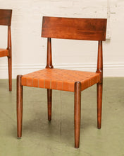 Load image into Gallery viewer, Brown Strap Dining Chair
