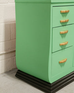 Seafoam Green Art Deco Dresser