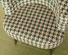 Load image into Gallery viewer, Houndstooth Green Vanity Chair
