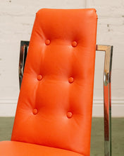 Load image into Gallery viewer, 1970’s Tangerine Chrome Dining Chairs
