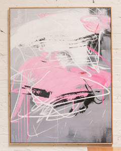 Escape Pink Grey White Abstract