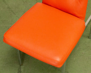 1970’s Tangerine Chrome Dining Chairs