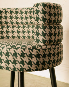 Houndstooth Green Vanity Chair