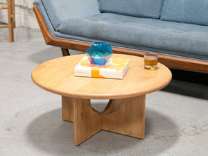 Sculptural Base Blonde Coffee Table