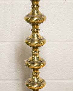 Brass Spindle Lamp with No Shade